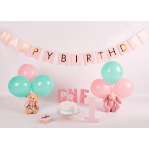 Baby One Year Old First 1st Happy Birthday Cake Smash Backdrop Decoration Prop