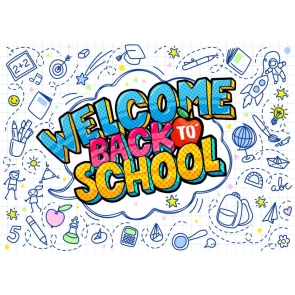 Welcome Back To School Backdrop Photography Background Decoration Prop