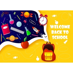 Personalise School Bag Stationery Background Welcome Back To School Party Backdrop Decoration Prop