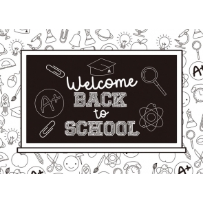 Personalise Blackboard Welcome Back To School Party Backdrop Photography Background Decoration Prop