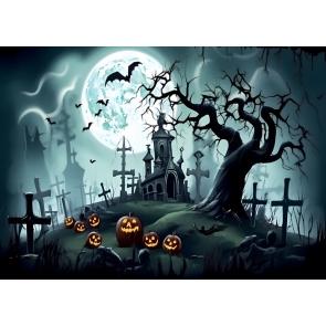 Scary Pumpkin Dead Tree Pumpkin Halloween Backdrop
