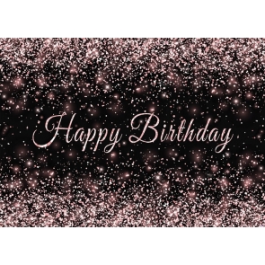 Sparkly Glitter Happy Birthday Party Backdrop  Photography Background Decoration Prop