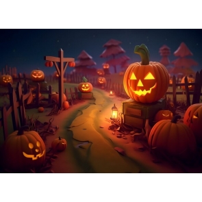 Pumpkin Theme Halloween Party Backdrop Stage Photography Background