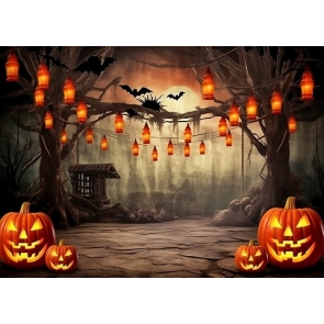 Dead Tree Pumpkin Backdrop Halloween Party Decorations Background