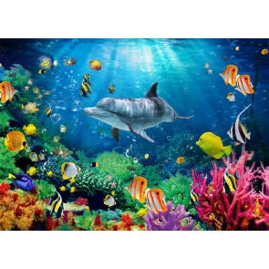 Under The Sea Ocean Landscape Bolphin Backdrop Decoration Prop