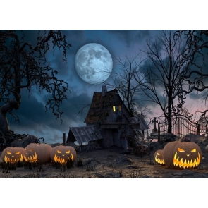 Fear Pumpkin Halloween Backdrop Stage Party Photography Background