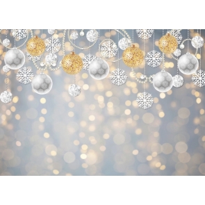 Snowflake Glitter Bokeh Christmas Party Backdrop Stage Photography Background