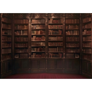 Medieval Retro Bookcase Library Bookshelf Backdrop Studio Party Photography Background