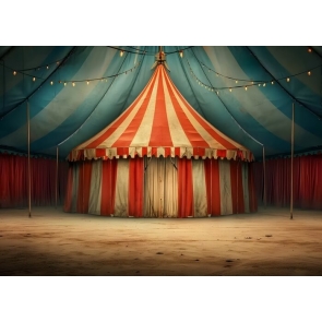 Striped Tent Carnival Circus Backdrop Amusement Park Photography Background