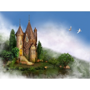 Wonderland Fairy Tale World Princess Castle Backdrop Party Stage Photography Background