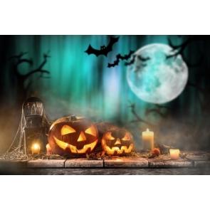 Moon Bat Board Pumpkin Theme Halloween Backdrops 