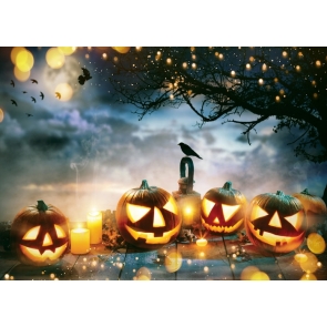 Pumpkin Theme Cute Halloween Party Backdrop Photography Background