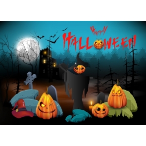 Terror Scary Pumpkin Theme Halloween Party Backdrop Photography Background Party Decorations Props