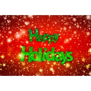 Happy Holidays Red Sparkling Background Christmas Party Photo Backdrops