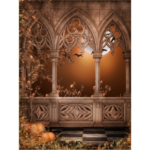 Medieval Retro Building Halloween Backdrop Decorations