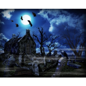 Deserted Horror Scary Halloween Background Decorations Party Backdrop