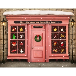 Merry Christmas Happy New Year Street Shop Photography Background Props