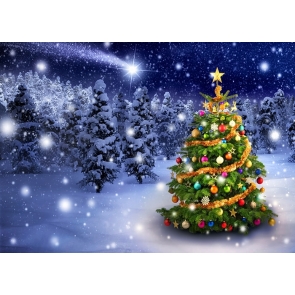 Luxury Christmas Tree Background Christmas Party Backdrops 