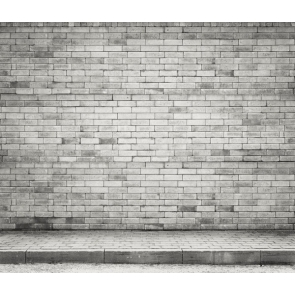 Simple Stylish Outside Grey Wall Background Thin Strip Brick Backdrops
