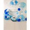 Baby Boy One Year Old 1st Happy Birthday Party Backdrop With Balloon Photography Background Prop