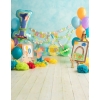Baby Girl Boy 1st Happy Birthday Party Banner Backdrop With Balloon Photography Background
