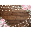 Creative Wedding Wood Backdrop With Flowers Light Bridal Shower Step Repeat Rustic Background 