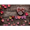 Valentine's Day Backdrop Lovely Sweetheart Love Wood Background