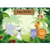 Cartoon Animal Forest Background Happy 1st Birthday Party Backdrop