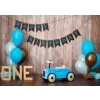 Simple One Year Old First 1st Birthday Banner Backdrop Cake Smash Decoration Prop Photography Background