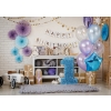 First 1st Happy Birthday Banner Balloon Backdrop Cake Smash Decoration Prop Photography Background