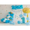 Simple Balloon Theme Baby Boy First 1st Happy Birthday Backdrop Cake Smash Decoration Prop Photography Background