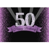 Purple Shining Diamond Glitter Women 50th Happy Birthday Backdrop Photography Background Decoration Prop